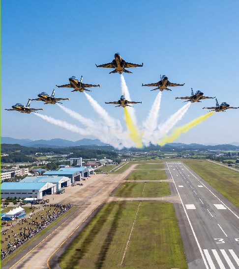 KF-21 Boramae Korea's domestically developed supersonic fighter jet on static display at 2026 Sacheon Air Show